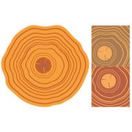 Wood texture and elements isolated