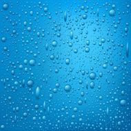 Blue water drops background