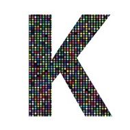 multicolor letter K