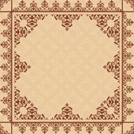 arabic ornament on light beige pattern - vector