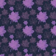 Seamless Autumn pattern abstract purple and pink leaf
