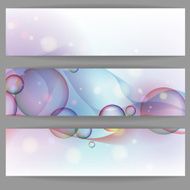 Colorful Glowing Bubbles Banner