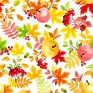 Seamless pattern with colorful autumn leaves Vector illustration N6