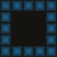 Geometric frame design on black paper