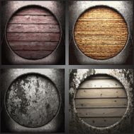 vector set of metal on the wall N3
