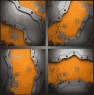 Vector metal background set N81