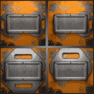 Vector metal background set N84