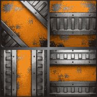 Vector metal background set N85