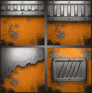 Vector metal background set N86