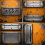 Vector metal background set N87