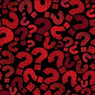 Question marks seamless pattern vector hand drawn lines
