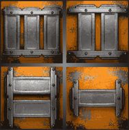 Vector metal background set N89