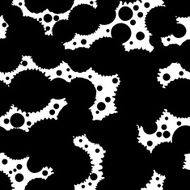 Black and white vector ink splash seamless pattern monochrome N13