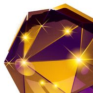 Plastic grain fond with colorful dimensional geometric template N5