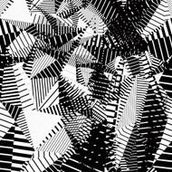 Contrast creative continuous lines pattern black and white N2