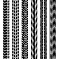 Set of black and white tire tracks N2