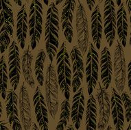 Seamless ethnic pattern with feathers N18