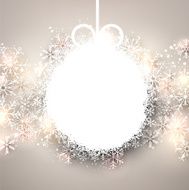 Christmas background with glowing snowflakes