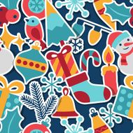 Merry Christmas and Happy New Year seamless pattern N12
