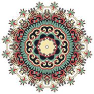 Circle lace ornament round ornamental geometric doily pattern N21