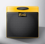 Speaker vector app icon illustration