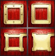 Vector wood and gold background set N26