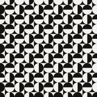 Seamless chaotic geometric design on white paper N4