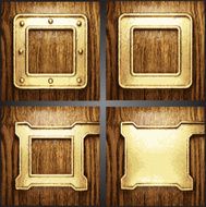 Vector wood and gold background set N28