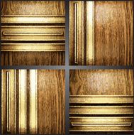 Vector wood and gold background set N29
