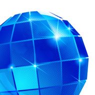 Contemporary background with plastic pixel dimensional sphere N3