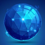 Plastic pixilated dimensional complicated spherical object