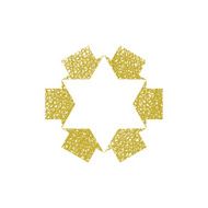 Six point star created with arrows hand drawn vector symbol