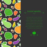Vegetables vector background N17