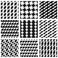 Set of grate seamless patterns with geometric figures ornate