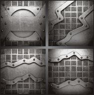 Vector metal background set N92