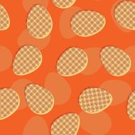Easter eggs with tartan ornament Seamless vector pattern N3