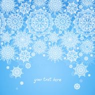 Concept seamless border with snowflakes N2