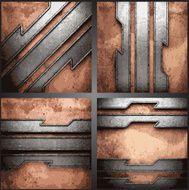 Vector metal background set N93