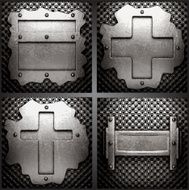 Vector metal background set N94