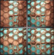 Vector metal background set N95