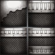 Vector metal background set N96