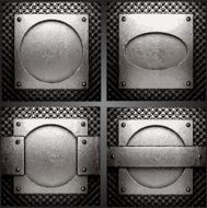 Vector metal background set N97