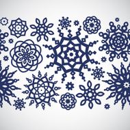 Concept seamless border with snowflakes N4