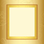 vector frame with gold floral pattern