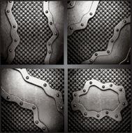 Vector metal background set N99