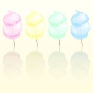 Candy floss reflected