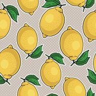 Seamless pattern with yellow lemons N9