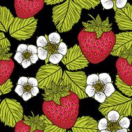Seamless pattern with strawberries N19