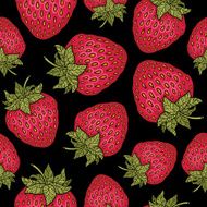 Seamless pattern with strawberries N20