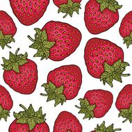 Seamless pattern with strawberries N23